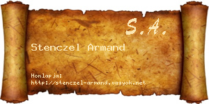 Stenczel Armand névjegykártya